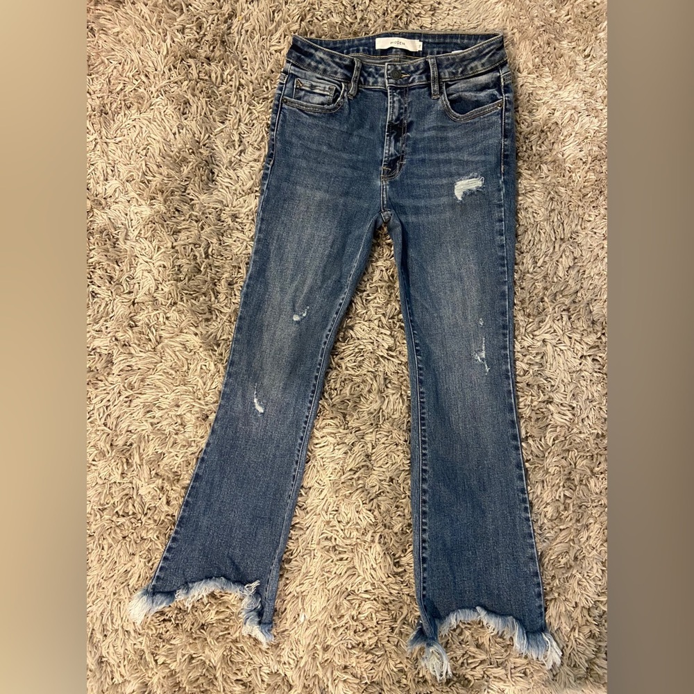 Cropped flare jeans (boutique brand)